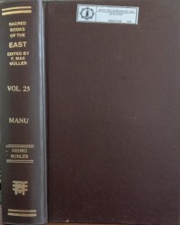 Image of The Sacred Books of The East Vol. 25 : The Laws Of Manu